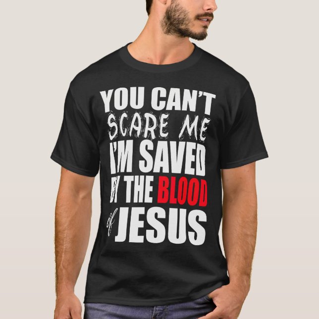 Camiseta Salvado Por La Sangre De Jesús Cristiano (Anverso)