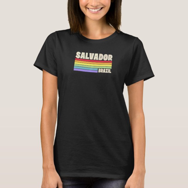 Camiseta Salvador Brasil: El orgullo gay arcoiris de Merch  (Anverso)