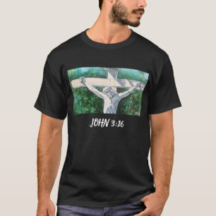 Camiseta Salvador Cristiano  Juan 3:16., Pascua-Bautismo  T