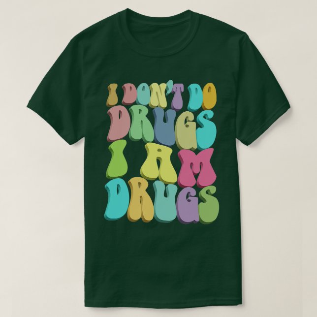 Camiseta Salvador Dalí cita No hago drogas Soy drogas 1 (Diseño del anverso)