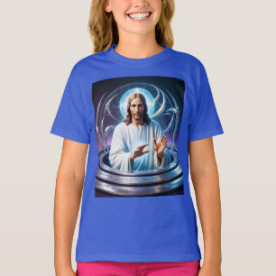 Camiseta Salvador Digital 🌌: Jesús como un Holograma de Es