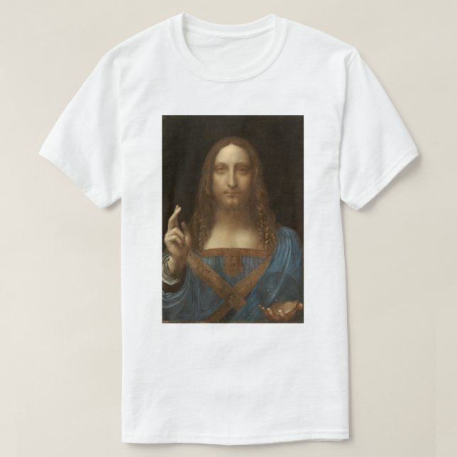 Camiseta Salvador Mundi de Leonardo da Vinci (Diseño del anverso)