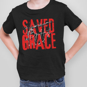 Camiseta Salvados por Gracia - Dios Jesucristo Fe Muchachos