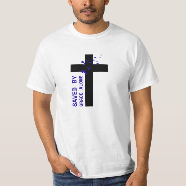 Camiseta Salvados solo por gracia (Anverso)