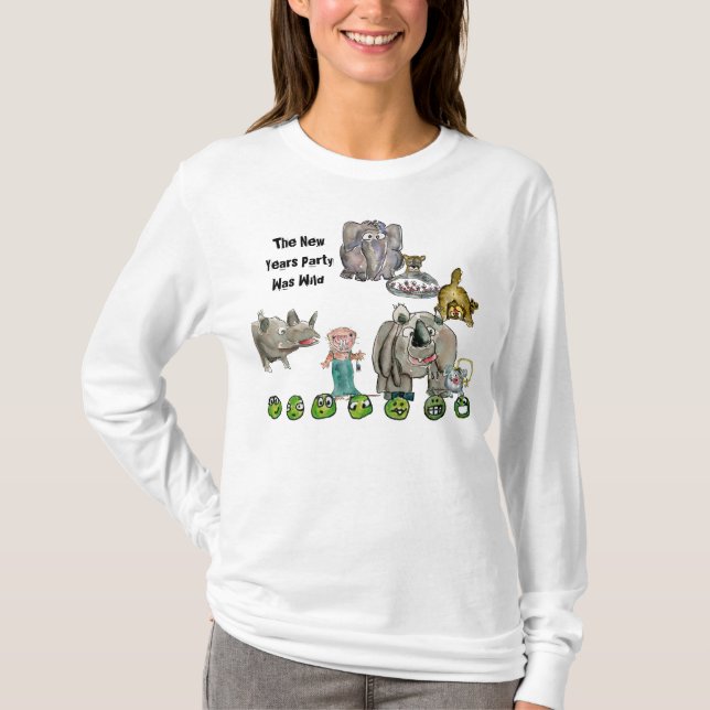 Camiseta salvaje de animales Fiestas de Año Nuevo (Anverso)