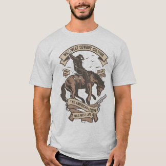 Camiseta salvaje de la cultura de Cowboy Occidenta
