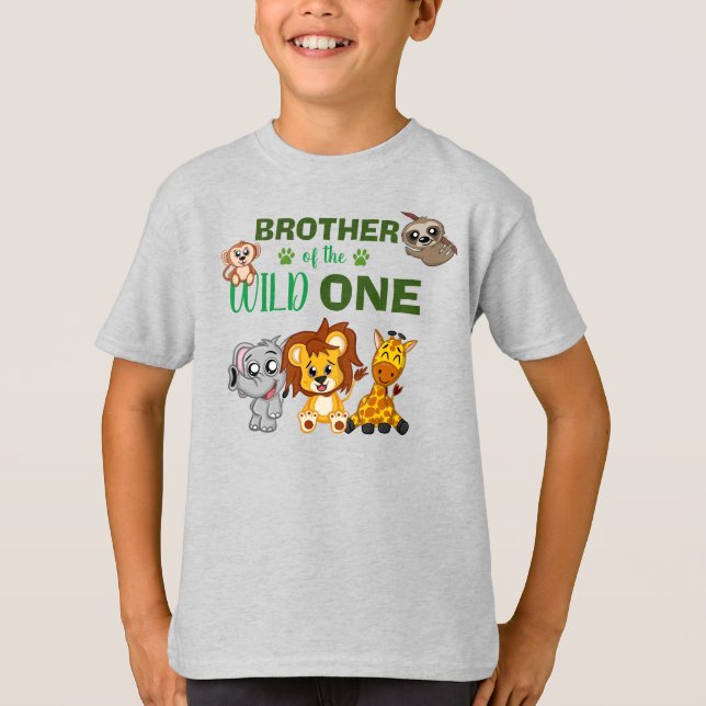 Camiseta Salvaje de una jungla Safari zoológico T-S (Anverso)