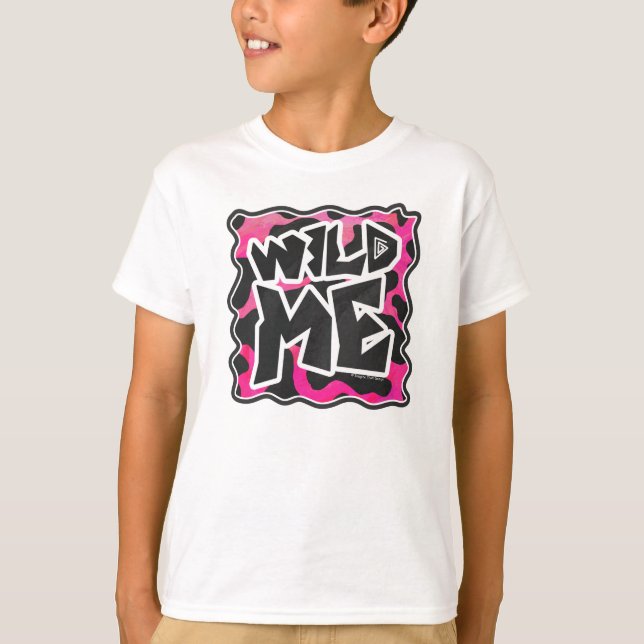 Camiseta Salvaje de vaca rosa y blanco (Anverso)