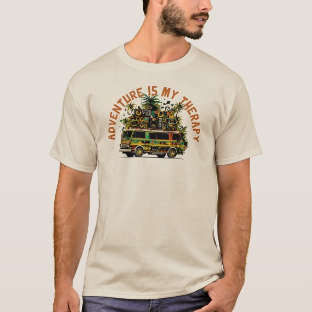 Camiseta salvaje de viajes de aventura natural (Anverso)
