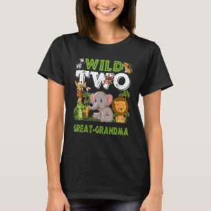 Camiseta Salvaje dos Gran Abuela Zoológico Nacimiento Selva