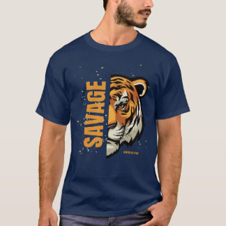 Camiseta salvaje+gatos+camiseta