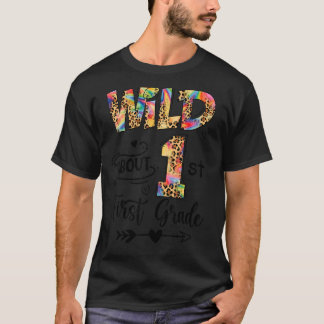 Camiseta Salvaje Leopardo de primer grado de vuelta a la es