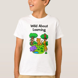 Camiseta Salvaje por Aprender –Diseño de Jungla para Niños
