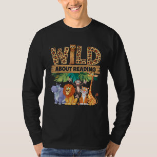 Camiseta Salvaje por la lectura Estampado de leopardo Anima