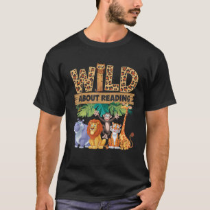 Camiseta Salvaje por la lectura Estampado de leopardo Anima