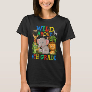 Camiseta Salvaje Sobre Animales De Safari De 4to Grado Jung