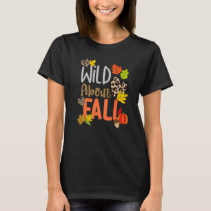 Camiseta Salvaje sobre el leopardo otoñal me encanta la cal