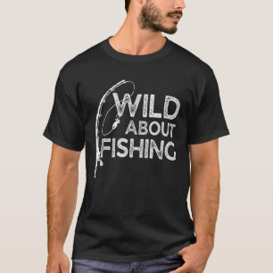 Camiseta Salvaje sobre la pesca de peces de carne divertida