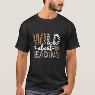 Camiseta Salvaje Sobre Leyendo Libros Amante Lector Bibliot