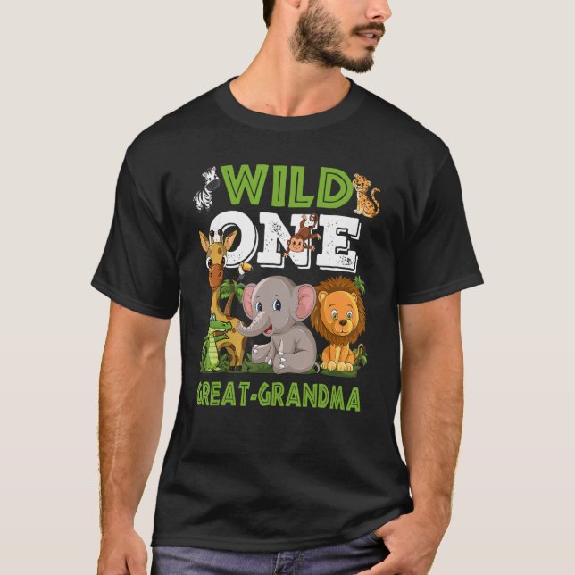 Camiseta Salvaje Un Gran Zoológico De Abuela Nacimiento Sel (Anverso)