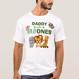 Camiseta Salvaje Un Padre Jungle Safari Zoo Gemelos animale