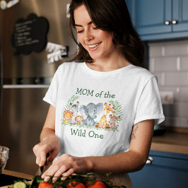 Camiseta Salvaje un primer cumpleaños de Safari, mamá