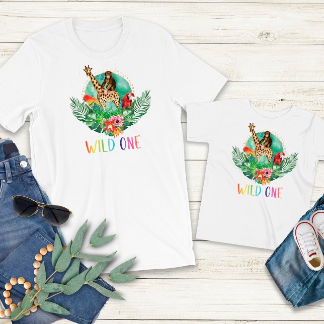 Camiseta Salvaje Una Jungla Safari Animales Acuarela Modern (Subido por el creador)