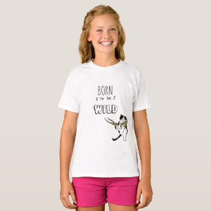 Camiseta Salvaje Uno Nacido Como Árbol De Escalada De Gato