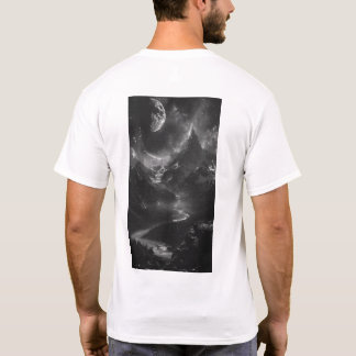 Camiseta salvaje vista de montaña realista