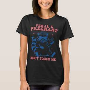 Camiseta Salvaje y embarazada no tocar humor divertido del