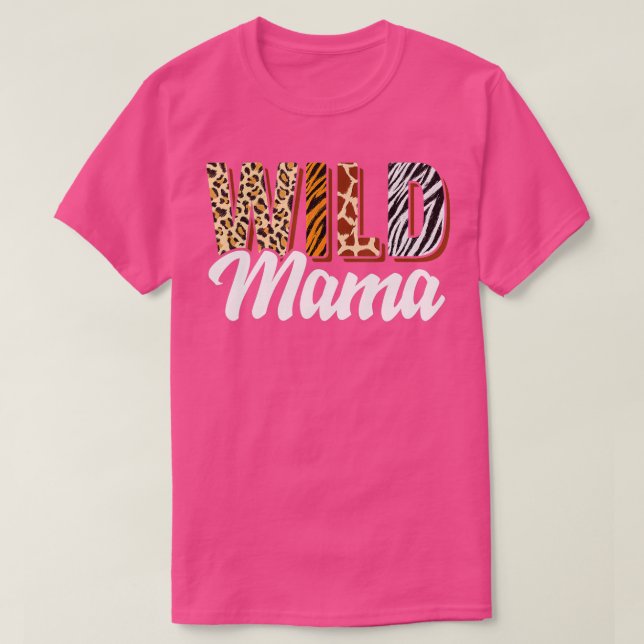 Camiseta Salvaje zoológico Mama Nacido Dos son la Selva Saf (Diseño del anverso)