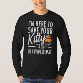 Camiseta Salvando a tus Kitty Bomberos Para Los Bomberos