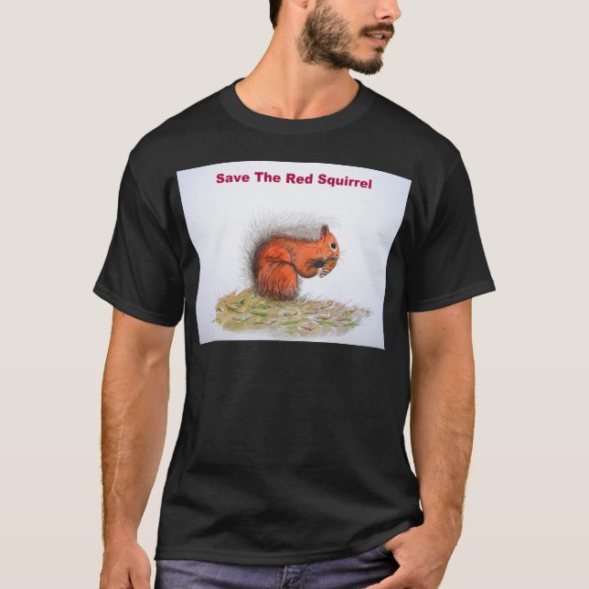 Camiseta Salvar a la ardilla roja (Anverso)