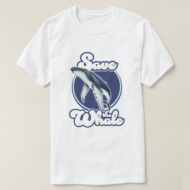 Camiseta Salvar a la ballena (Diseño del anverso)