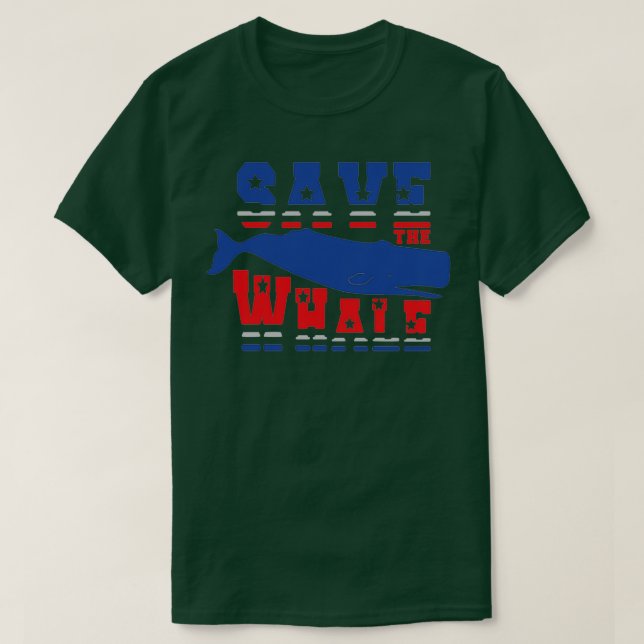 Camiseta salvar a la ballena 4 (Diseño del anverso)