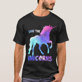 Camiseta Salvar a la chica de los unicornios divertida