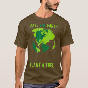 Camiseta Salvar a la Planta Tierra Un Mundo De Árbol