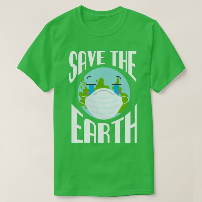 Camiseta Salvar a la Tierra Conciencia sobre el cambio clim (Diseño del anverso)