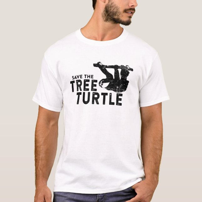 Camiseta Salvar a la tortuga del árbol (Anverso)