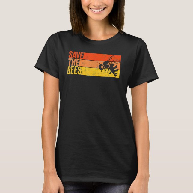 Camiseta Salvar a las abejas Bumblebee Retro Beekeeper (Anverso)