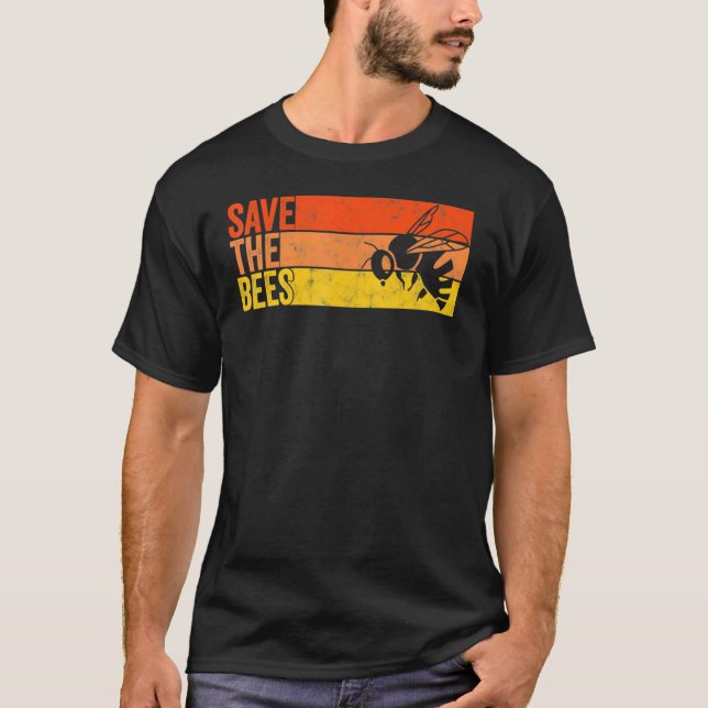 Camiseta Salvar a las abejas Bumblebee Retro Beekeeper (Anverso)