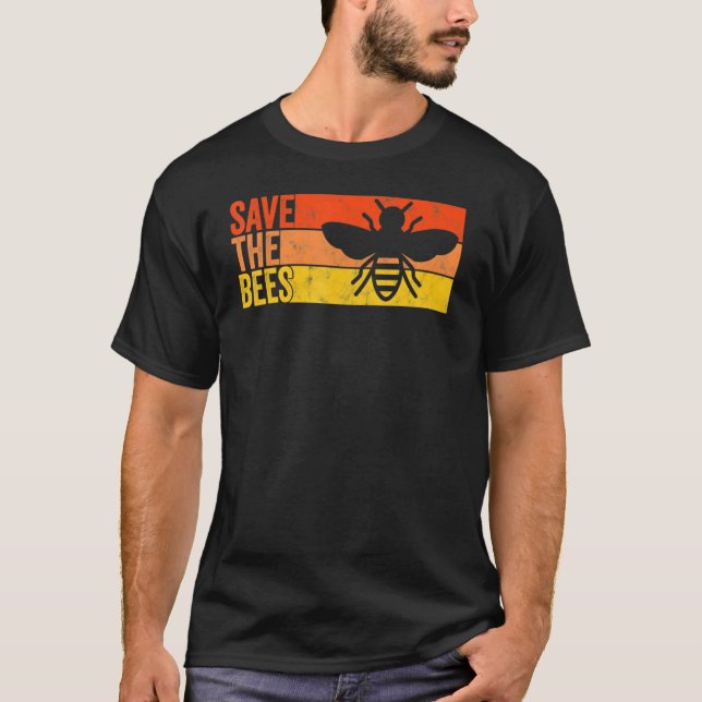 Camiseta Salvar a las abejas Bumblebee Retro Beekeeper 2 (Anverso)