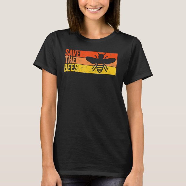 Camiseta Salvar a las abejas Bumblebee Retro Beekeeper 2 (Anverso)
