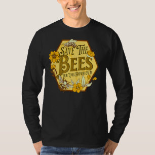 Camiseta Salvar a las abejas de la miel de abeja guardián d