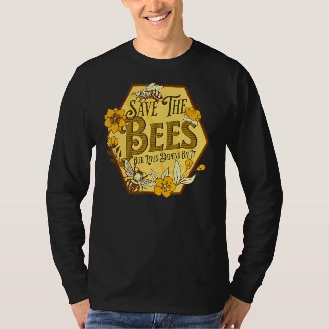 Camiseta Salvar a las abejas de la miel de abeja guardián d (Anverso)