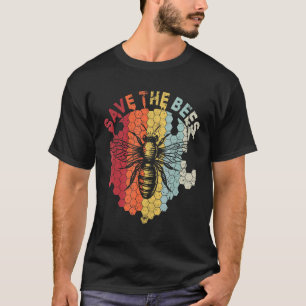 Camiseta Salvar a las abejas ecologistas Abejas Estilo Retr