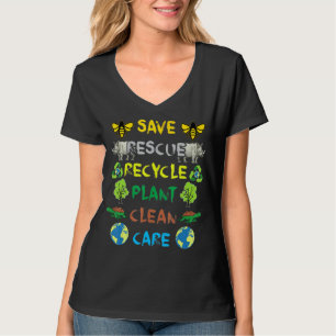 Camiseta Salvar a las abejas rescatar a los animales recicl