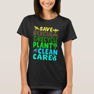 Camiseta Salvar a las abejas rescatar a los animales recicl