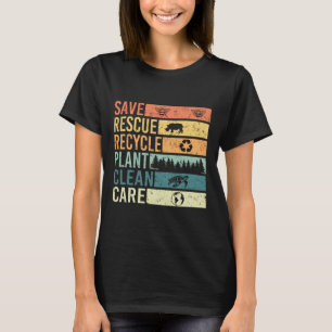 Camiseta Salvar a las abejas rescatar a los animales recicl
