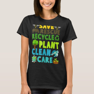 Camiseta Salvar a las abejas rescatar a los animales recicl